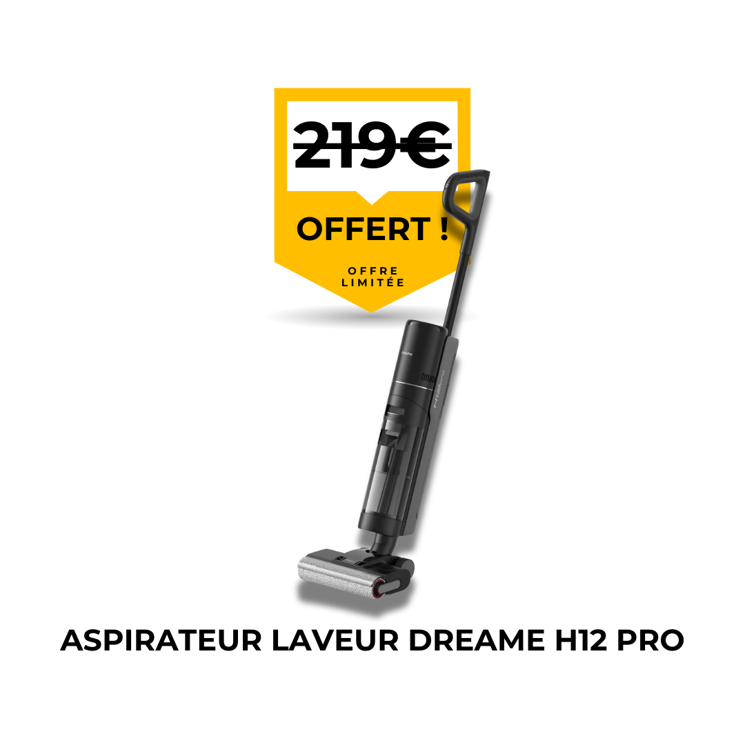 Remplacement de pare-brise avec aspirateur laveur Dreame H12 Pro offert par Flash Pare-Brise.