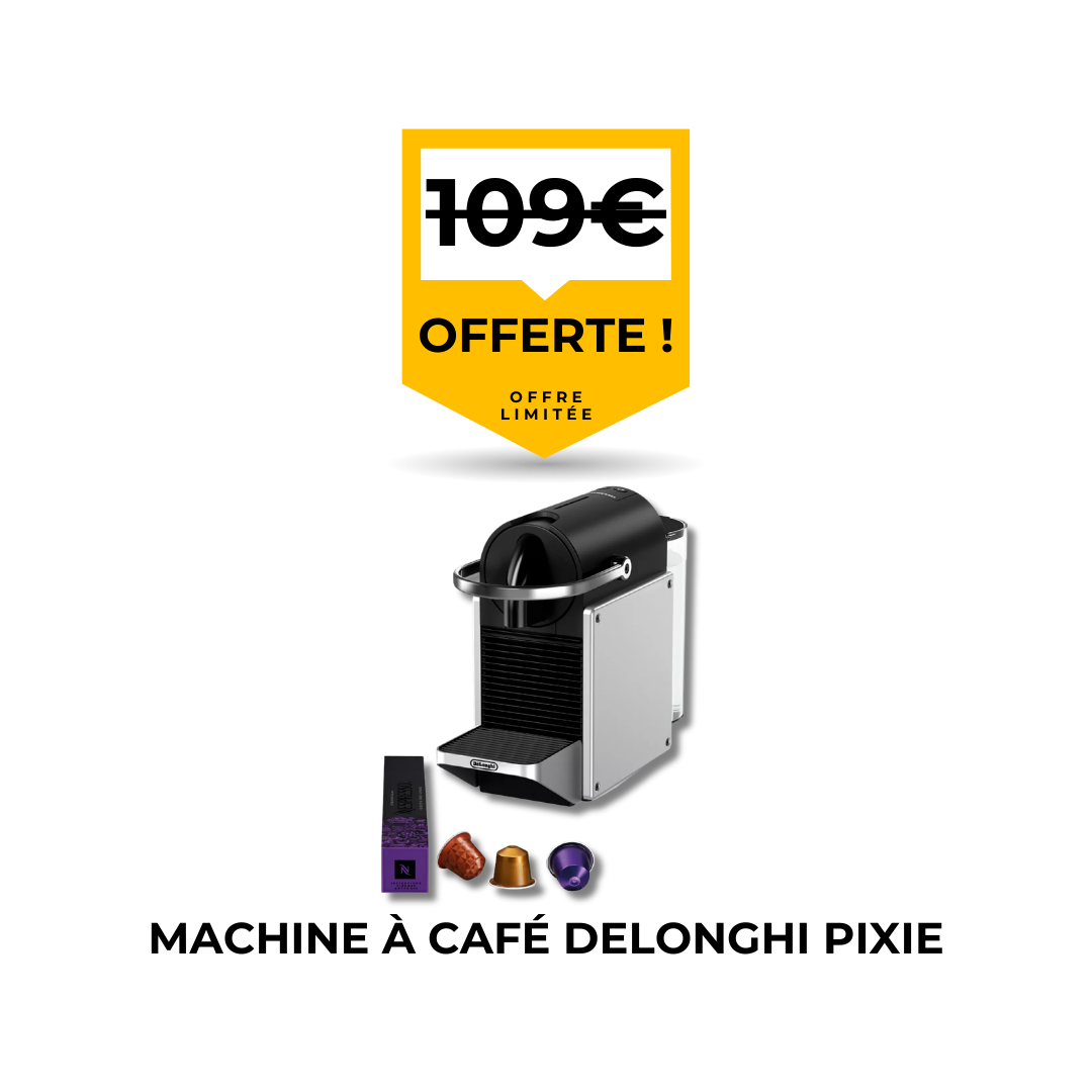 Remplacement de pare-brise avec machine à café Delonghi Nespresso Pixie offerte par Flash Pare-Brise.