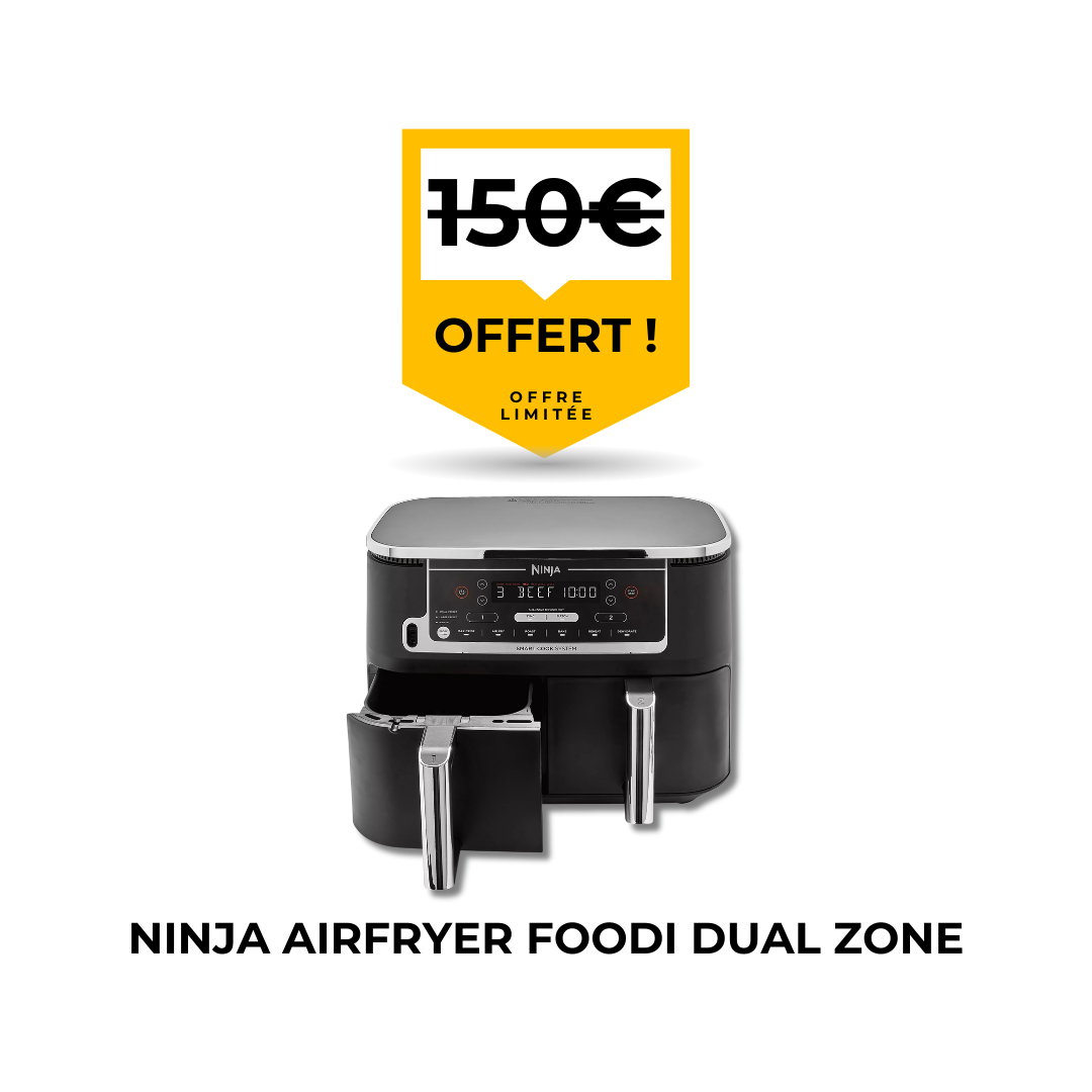Remplacement de pare-brise avec friteuse sans huile Ninja AirFryer Foodi Dual Zone offerte par Flash Pare-Brise.