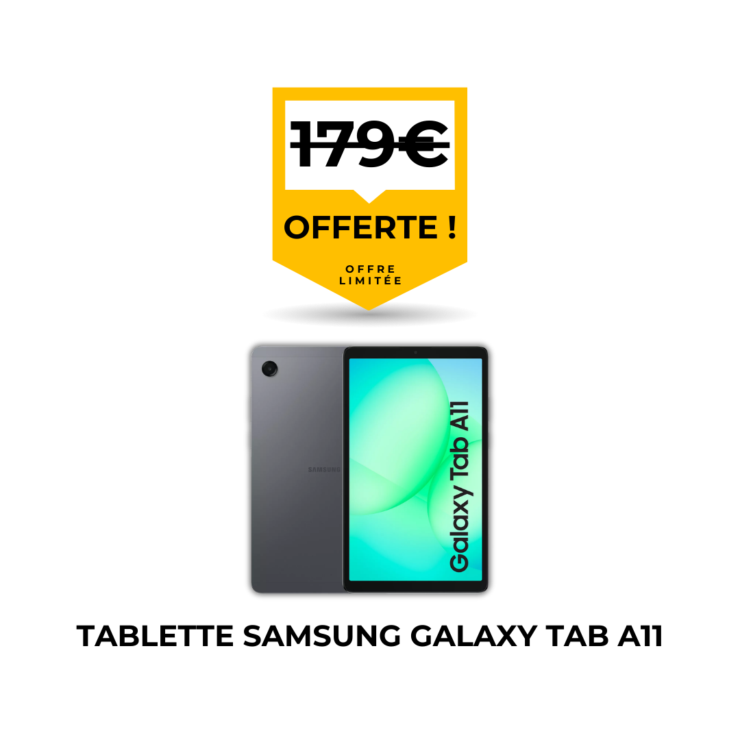 Remplacement de pare-brise avec tablette tactile Samsung Galaxy Tab A11 offerte par Flash Pare-Brise.