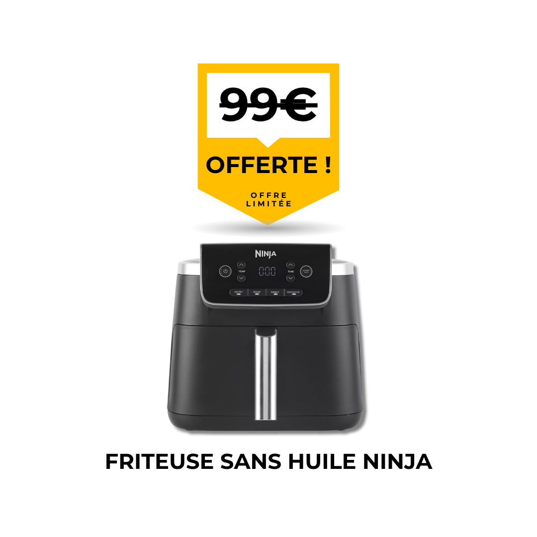 Friteuse sans huile Ninja Airfryer offerte pour tout remplacement de pare-brise chez Flash Pare-Brise.