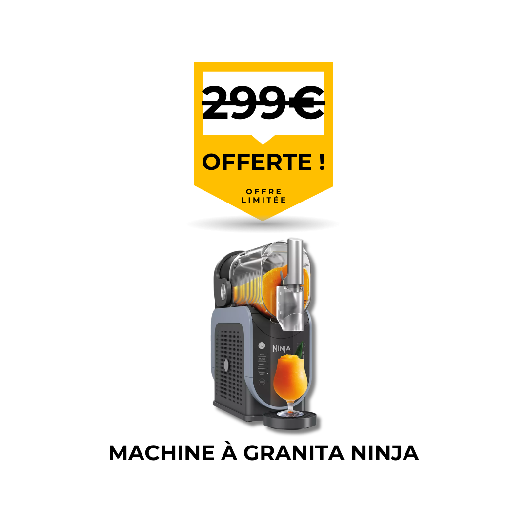 Machine à granité Ninja offerte pour tout remplacement de pare-brise par Flash Pare-Brise.