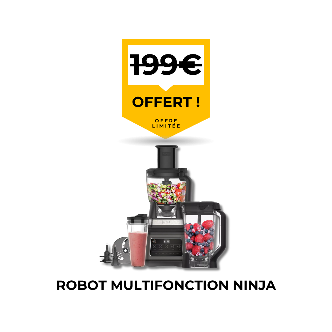 Robot multifonction de cuisine Ninja offert pour tout remplacement de pare-brise chez Flash Pare-Brise.