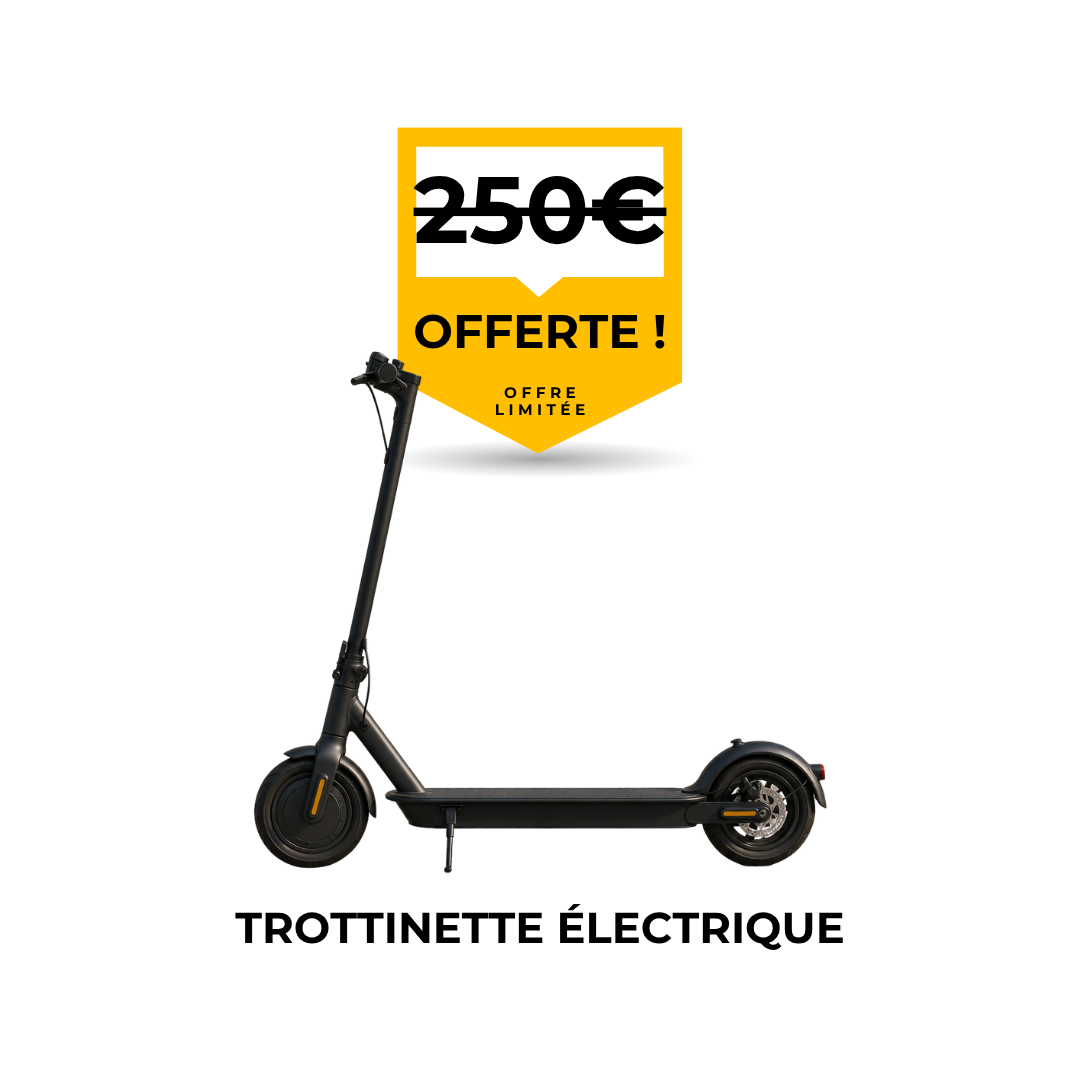 Remplacement de pare-brise avec trottinette électrique offerte par Flash Pare-Brise.