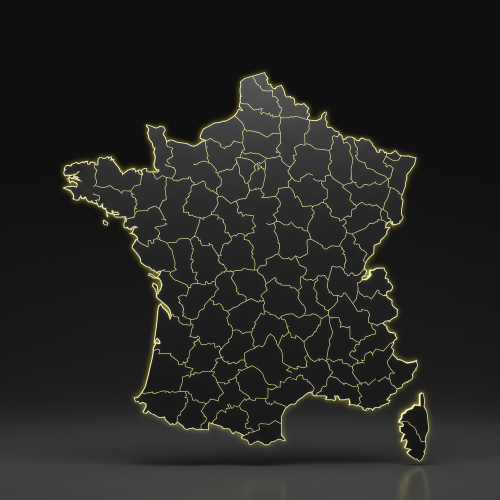 Carte France Intervention réparation et remplacement pare brise