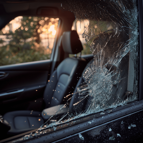 Vitre latérale cassée d’une voiture, intervention Flash Pare-Brise